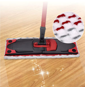 Weiss-rotes Ersatz-Mikrofasertuch für Mop mit Anwendungsbeispiel