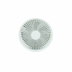Weisser Tisch- und Standventilator von oben