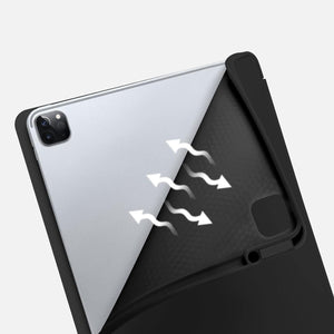 Schwarze, magnetische iPad Hülle mit Erklärung