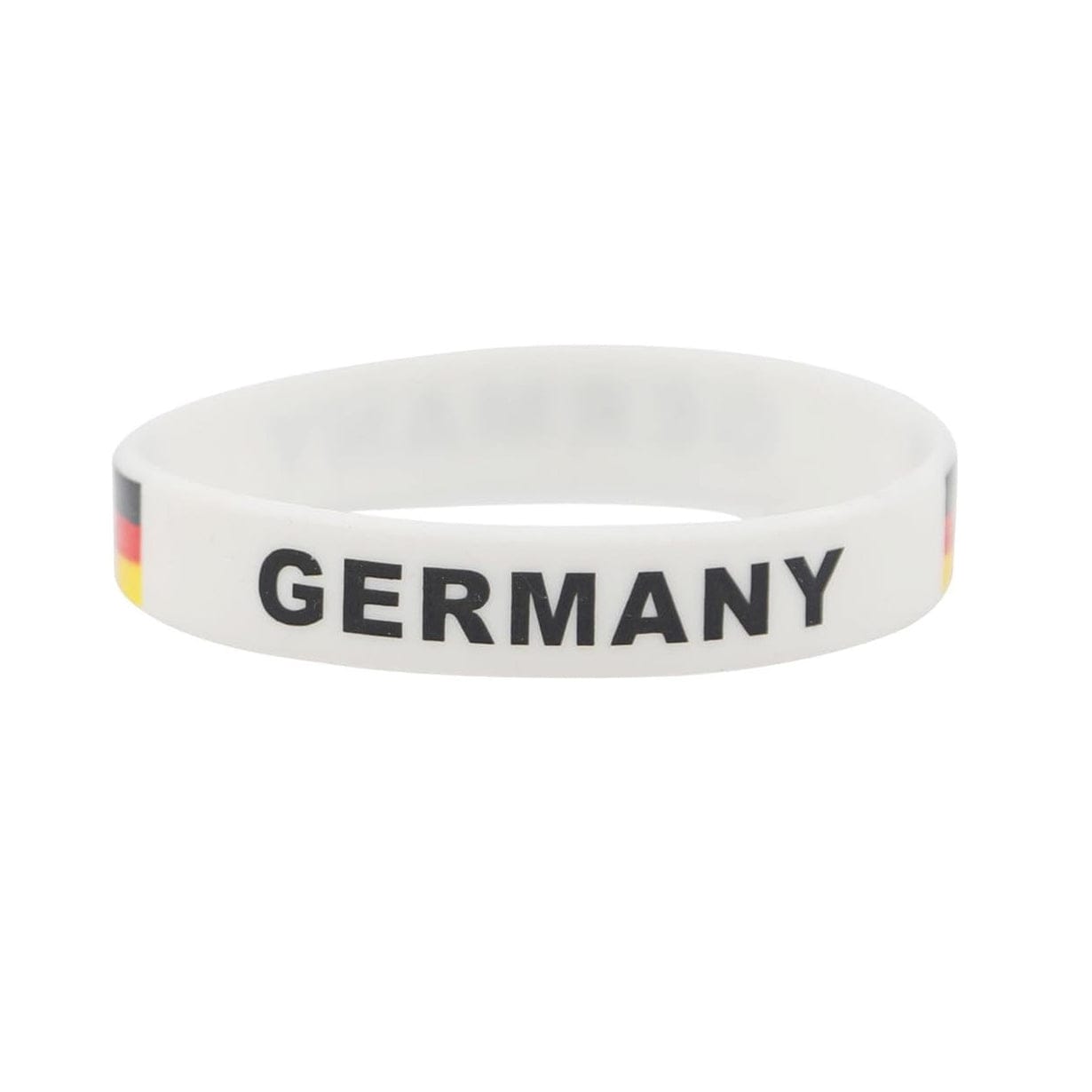 Weisses Silikonarmband mit schwarzer "Germany" Aufschrift