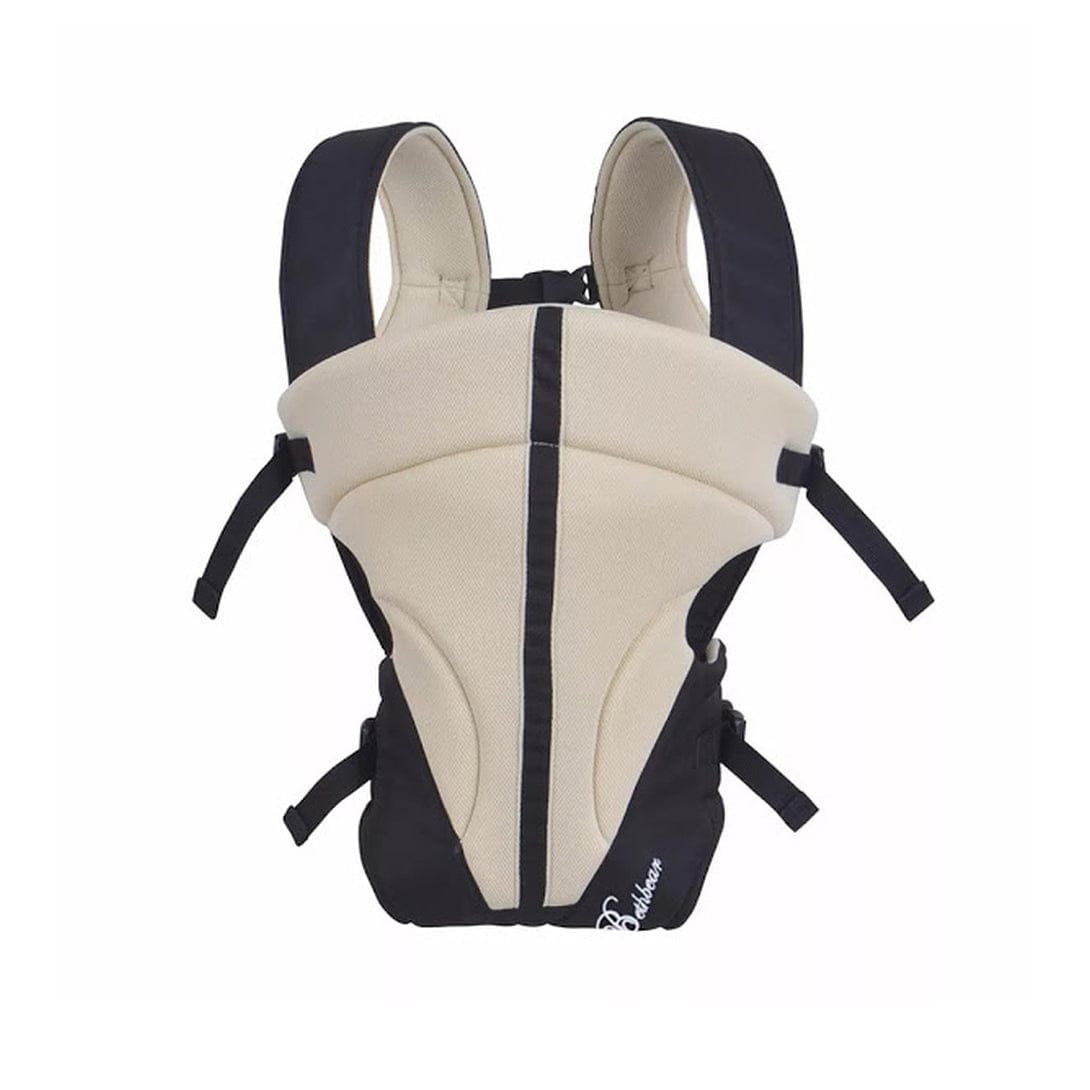 Schwarz-beige Babytragtasche von hinten