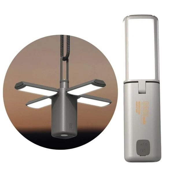 LED-Caminglampe aus- und eingefaltet