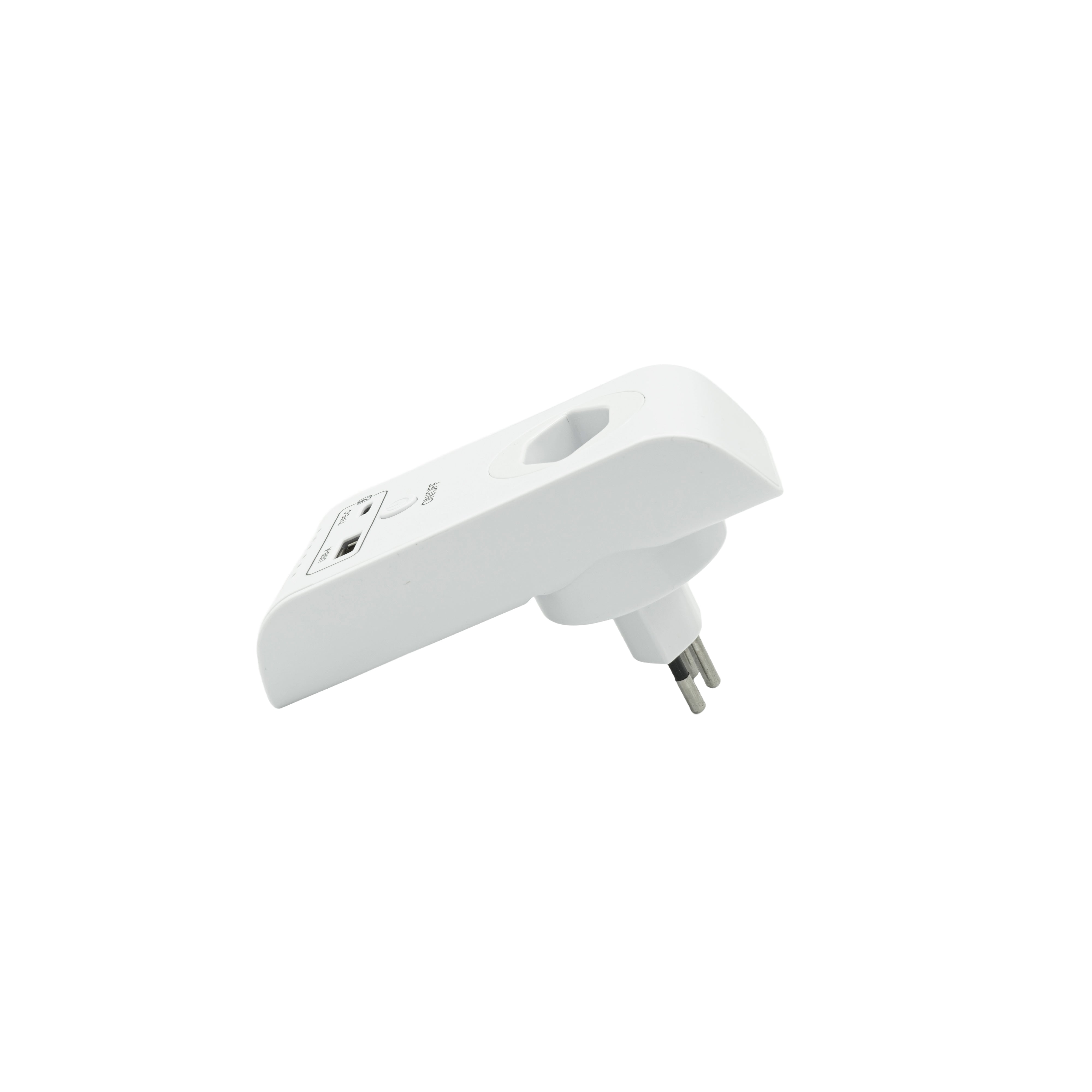 Weisser Multistecker von der Seite