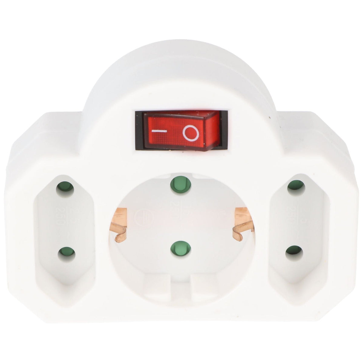 Multistecker 3-in-1 – 2x CH & 1x Schuko (DE), für Zuhause & Büro