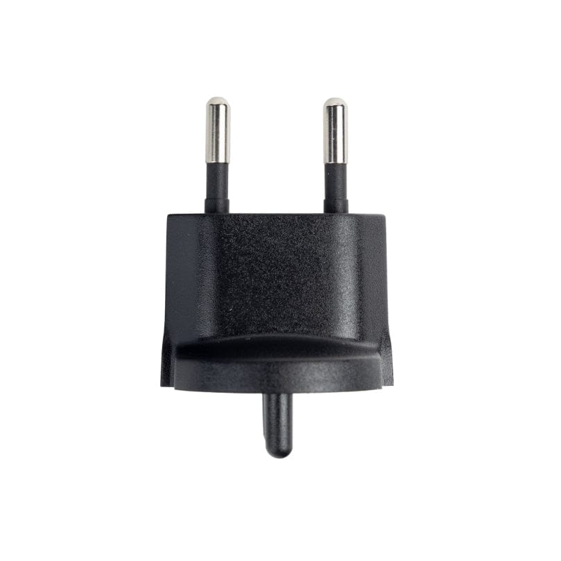Schwarzer Steckdosen Adapter von oben