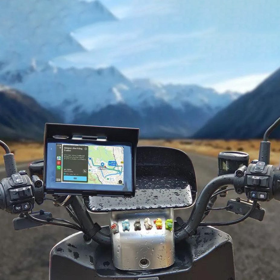 Motorrad wireless Carplay Bildschirm in einem Anwendungsbeispiel