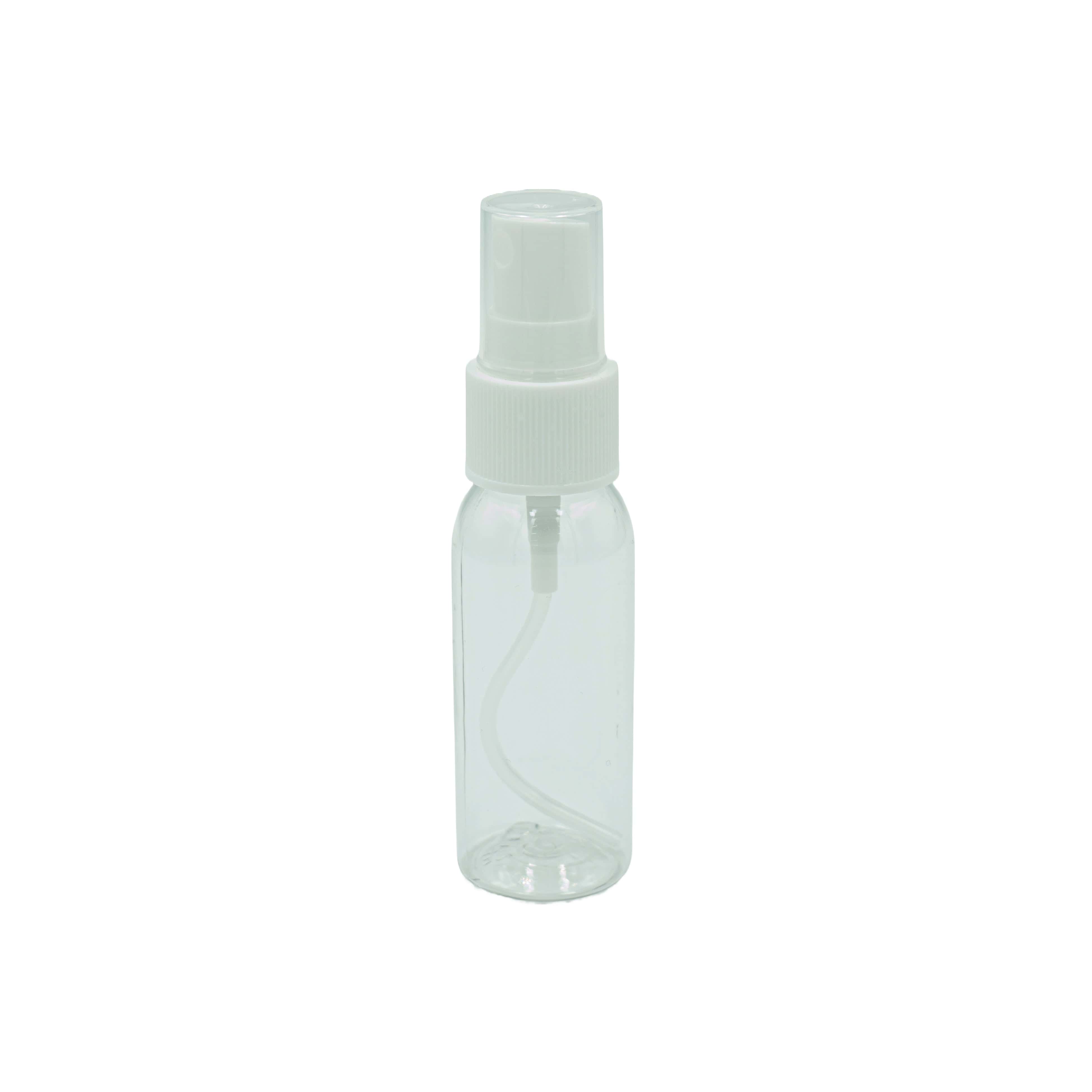Herangezoomtes Bild an transparente Sprühflasche
