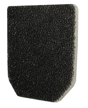 Blau-weisser Staubsaugerfilter von hinten