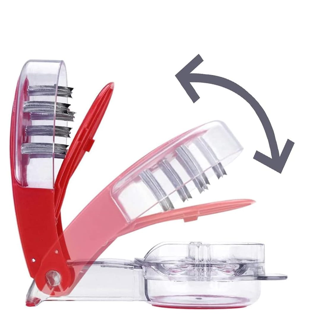 Transparenter, roter Kirschenentkerner mit Anleitung