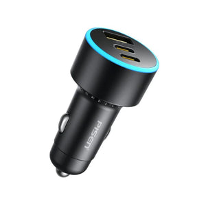 Auto Steckdosenadapter mit zwei USB-C und einem USB-A Anschluss