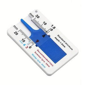 Weiss-blauer Reifenprofil-Tiefenmesser