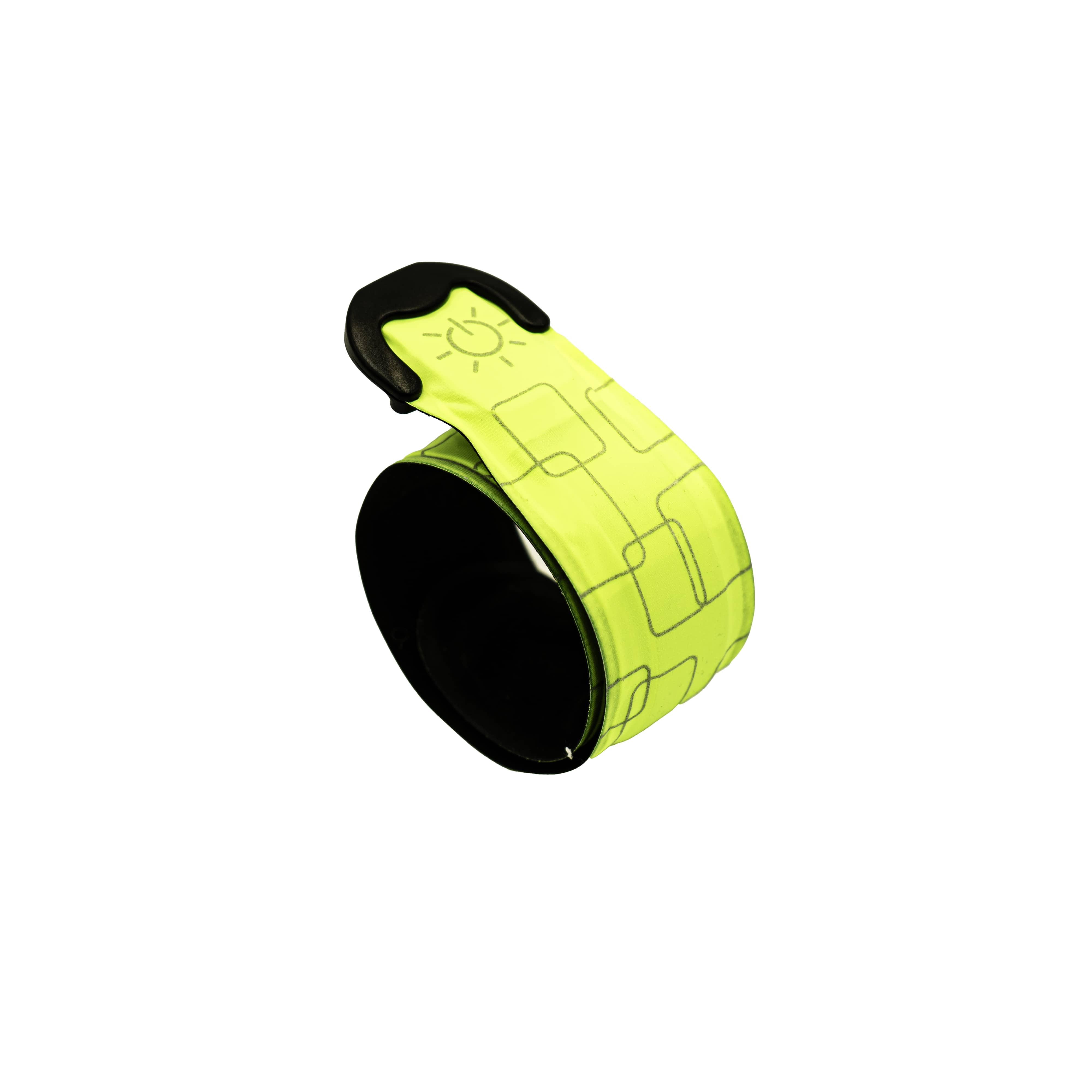 Gelbes Reflektor-Lichtband zusammengerollt