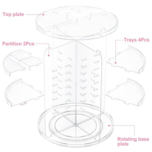 Gezeichneter Make-Up Organizer mit Produktdetails