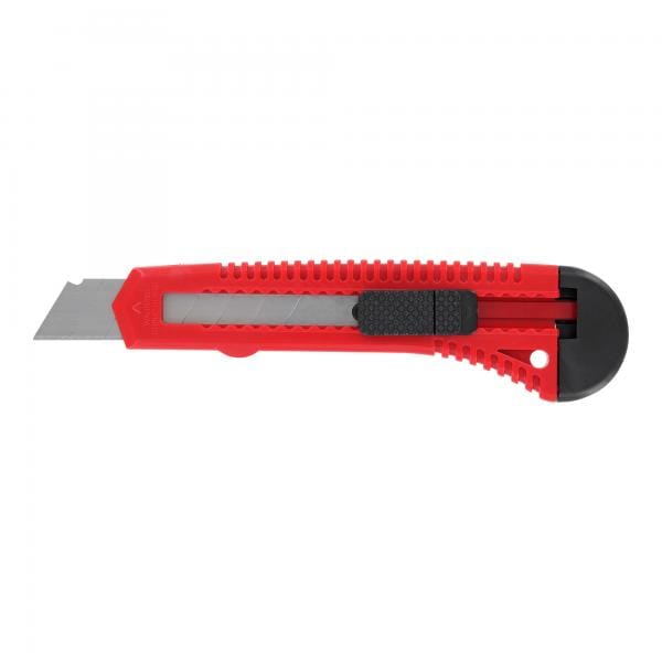 Rotes Japan-Messer mit schwarzen Details von oben
