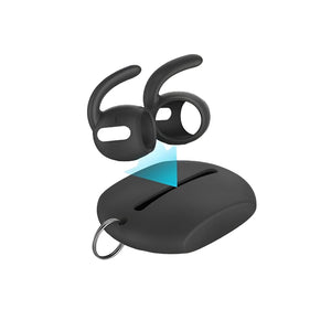 Schwarze Ohrbügel für Airpods mit schwarzem Etui