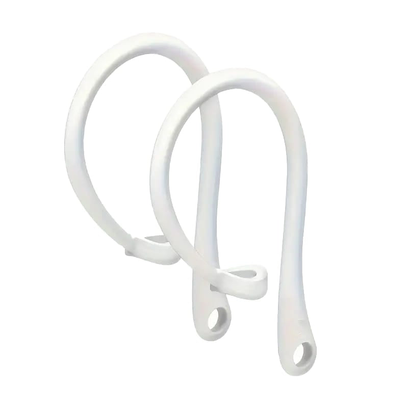 Weisse Silikon Ohrbügel für Airpods von der Seite