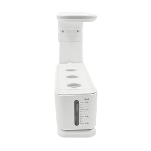 Weisser Indoor-Mini Garten von vorne mit Wasseranzeige