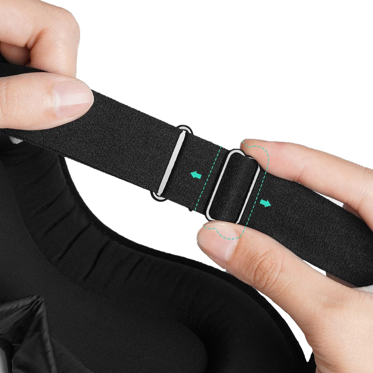 Herangezoomtes Bild an das elastische, verstellbare Band