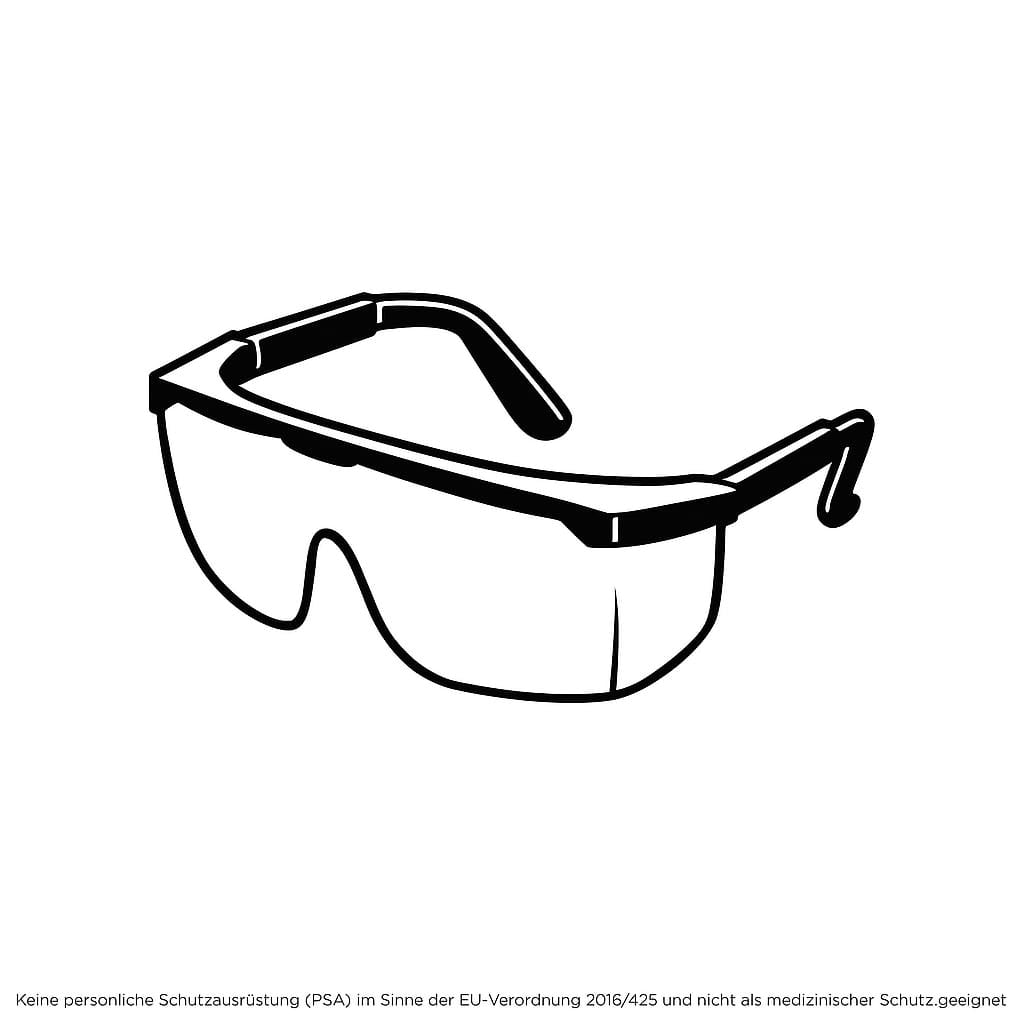 Gezeichnete Komfortbrille mit schwarzem Gestell