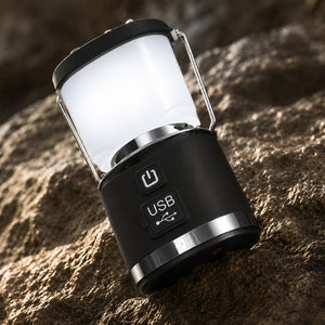 LED Camping-Laterne – 12,5 x 6,3 cm, 3 Lichtmodi, USB-C aufladbar – Ansicht 3