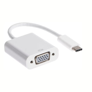 Weisser USB-C zu VGA Adapter