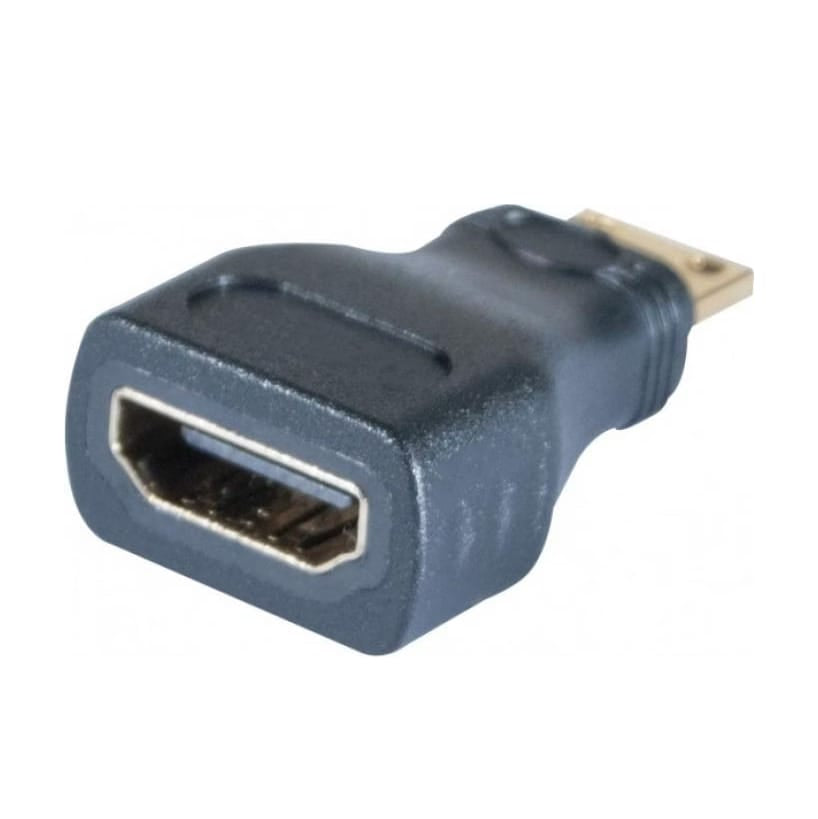 Schwarzer HDMI zu Mini HDMI Adapter von hinten