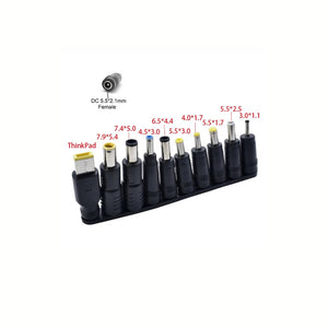 10-teiliges Universal Stecker-Set mit rotem Text über den Steckern