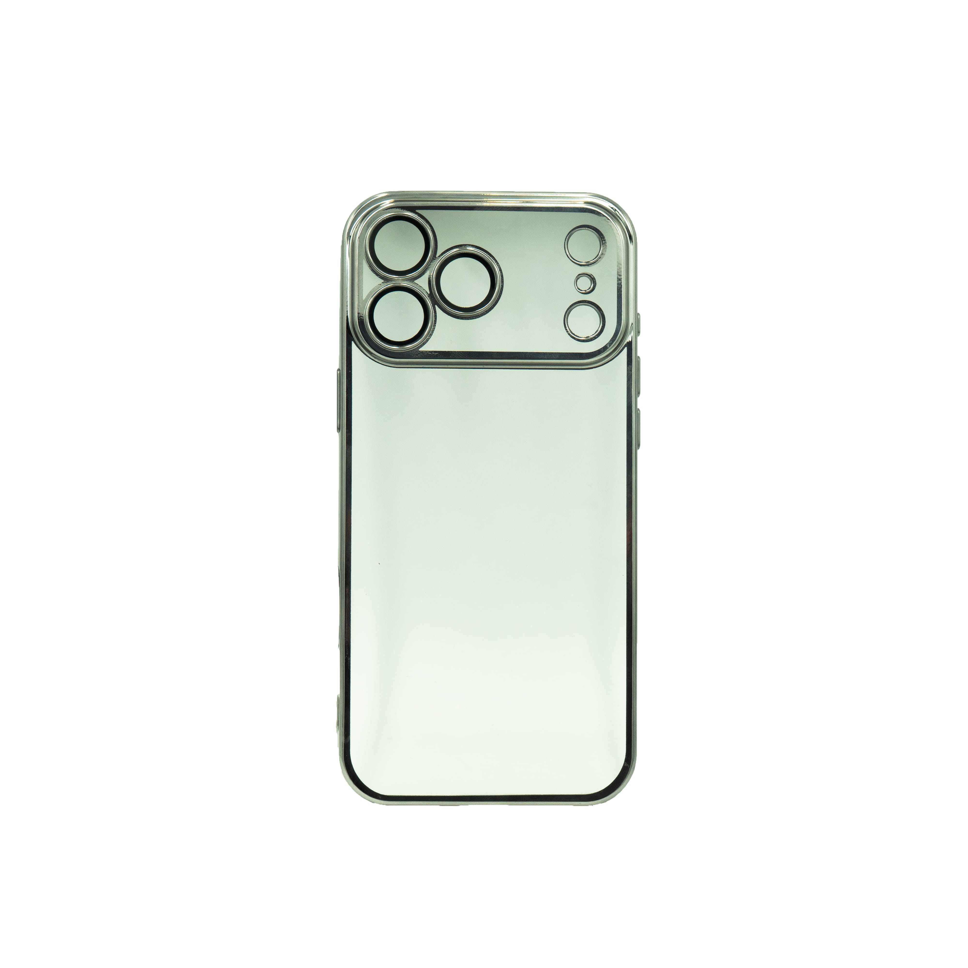 Transparente Handyhülle mit silbernem Rand