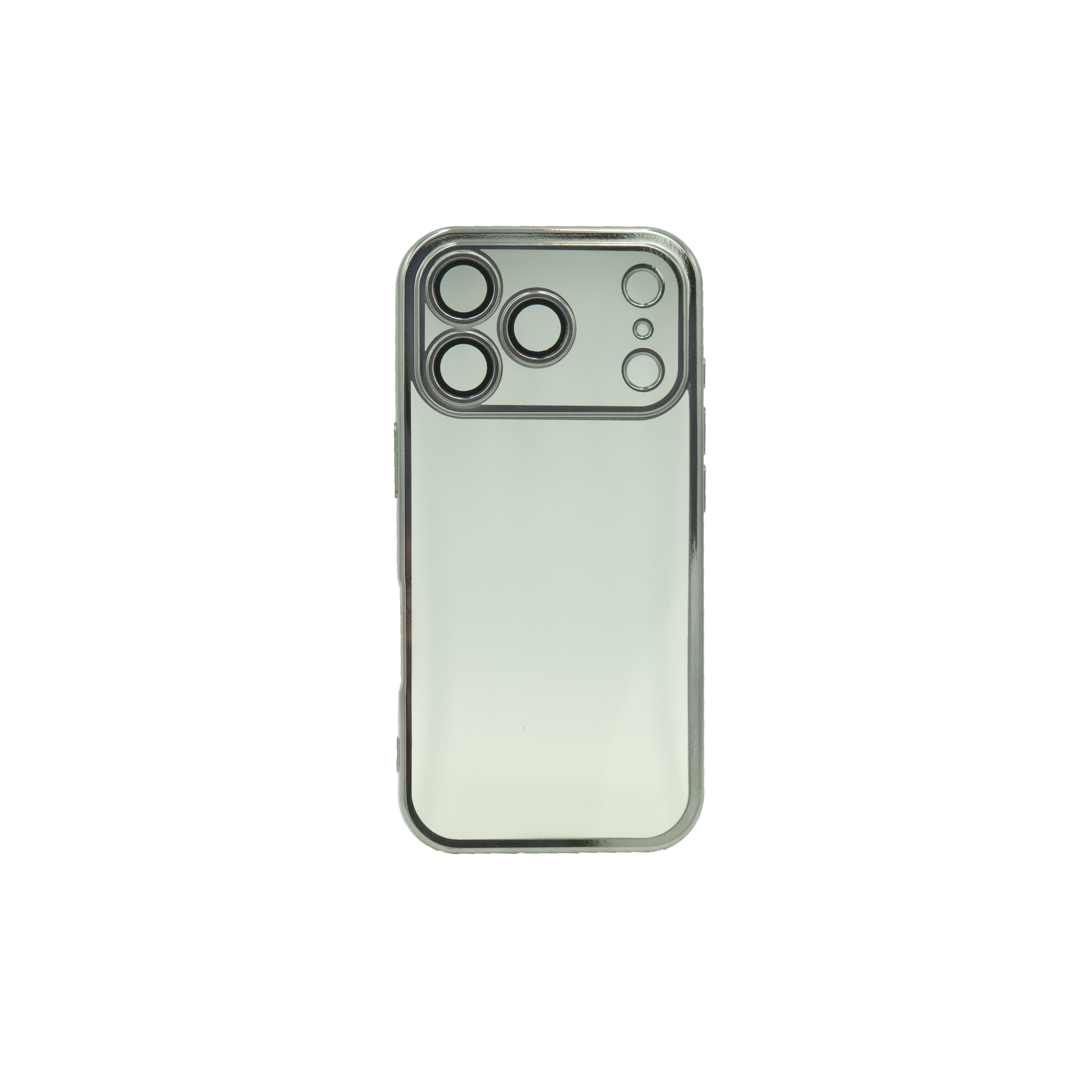 Transparente Handyhülle mit silbernem Rand