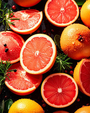 Aufgeschnittene Grapefruits