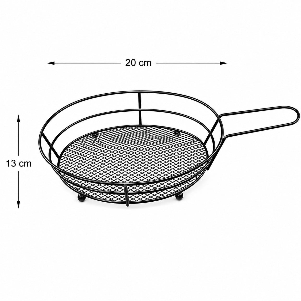Pommeskorb Set aus Metall Schwarz – Servierkörbe für Pommes & Fingerfood