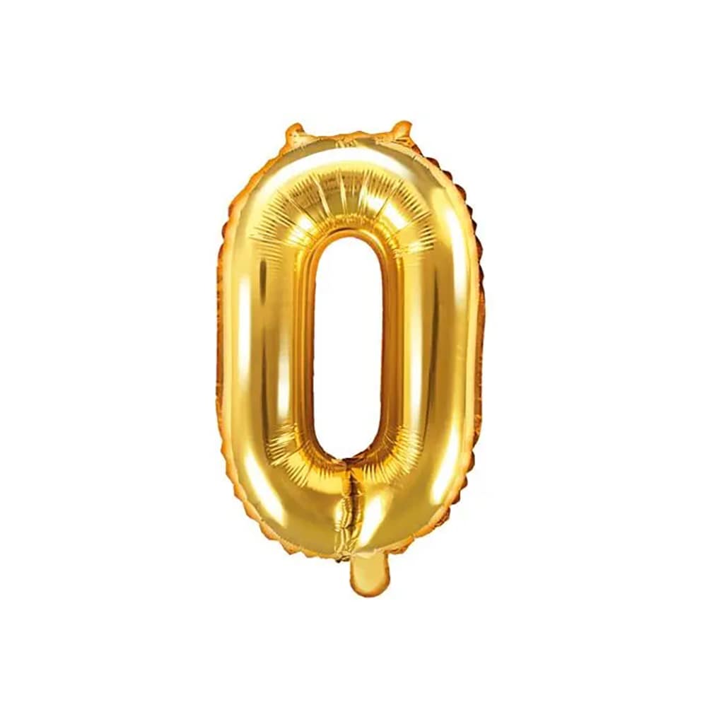 Goldener "0" Ballon