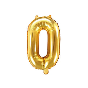 Goldener "0" Ballon