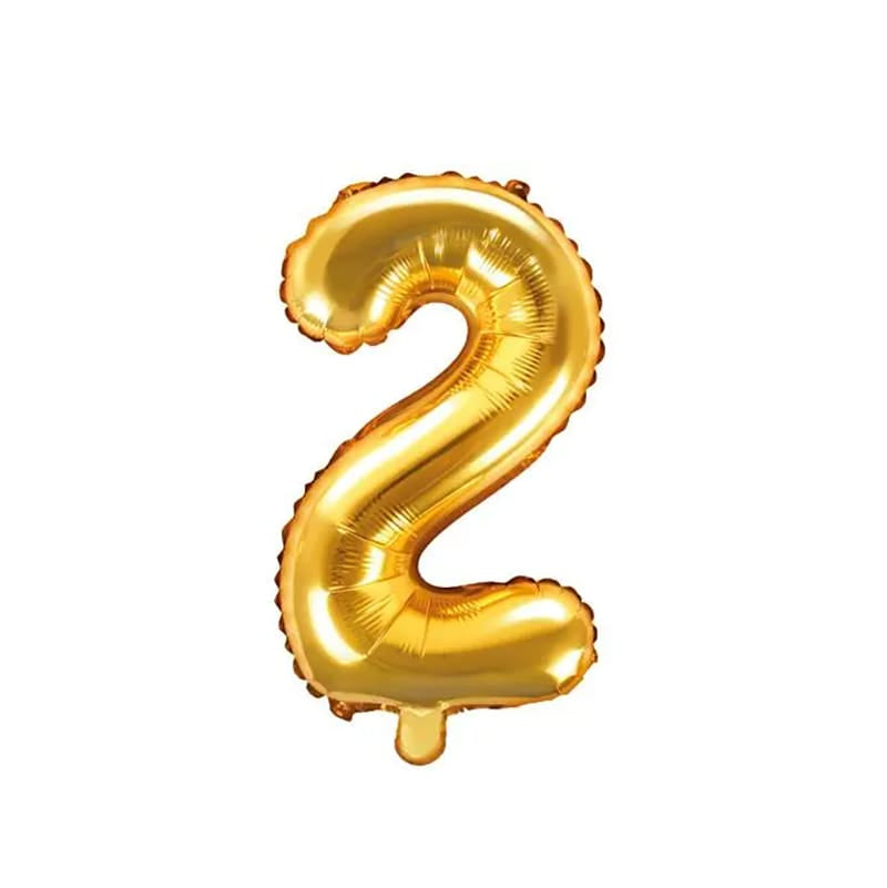 Goldener "2" Ballon