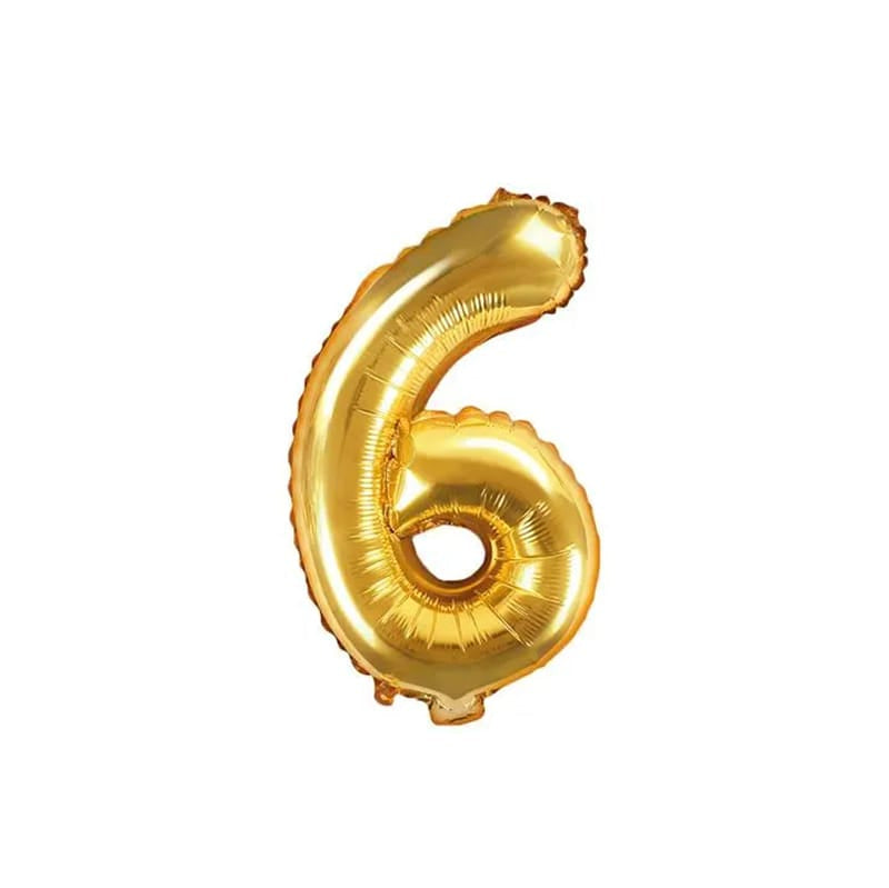 Goldener "6" Ballon