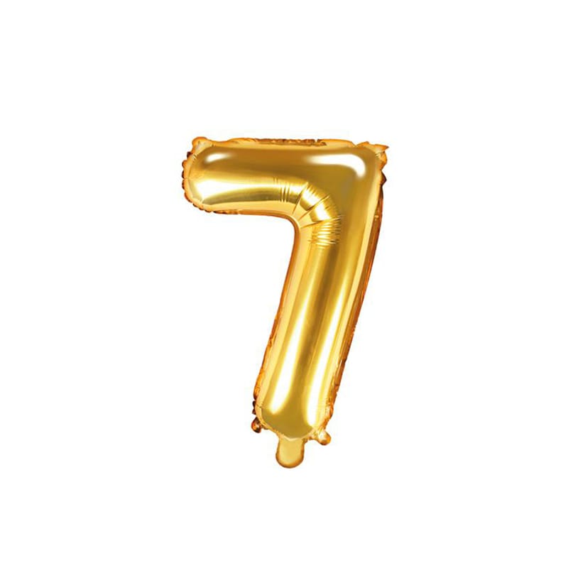 Goldener "7" Ballon