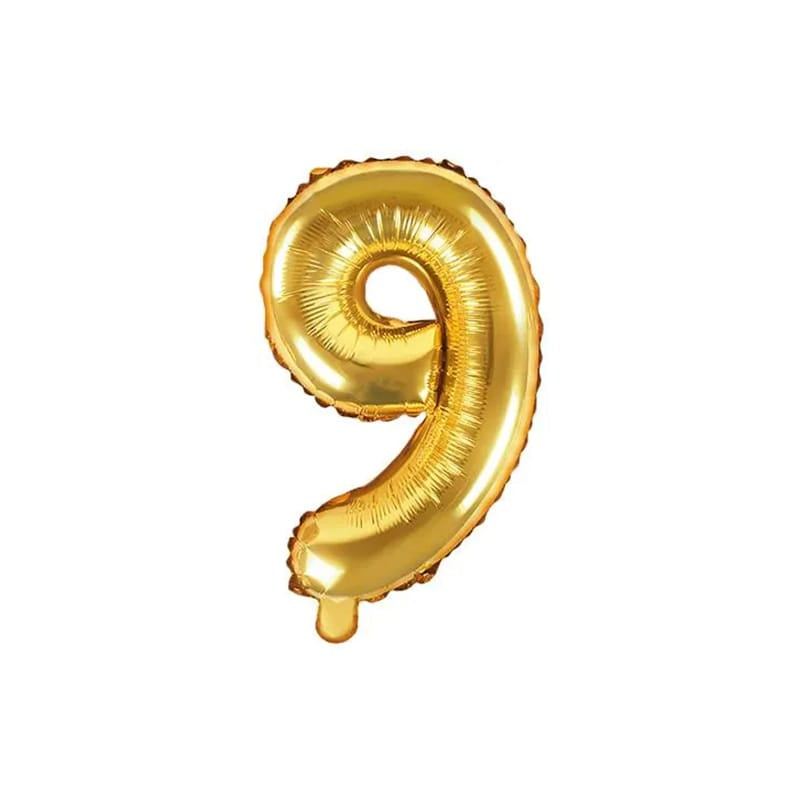 Goldener "9" Ballon