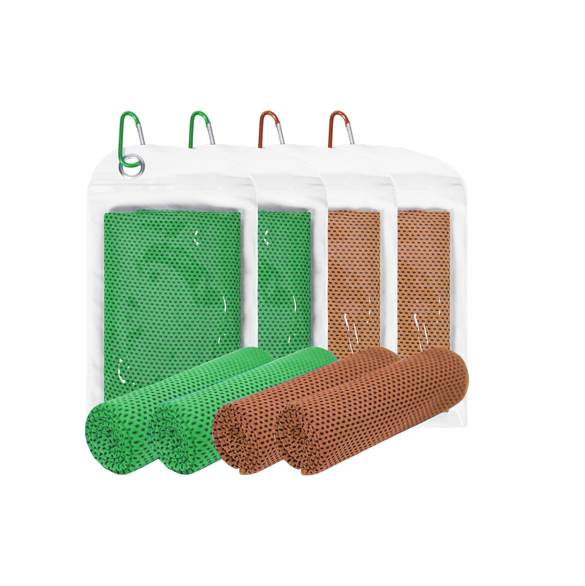 Kühltuch Set mir Karabiner 4-teilig