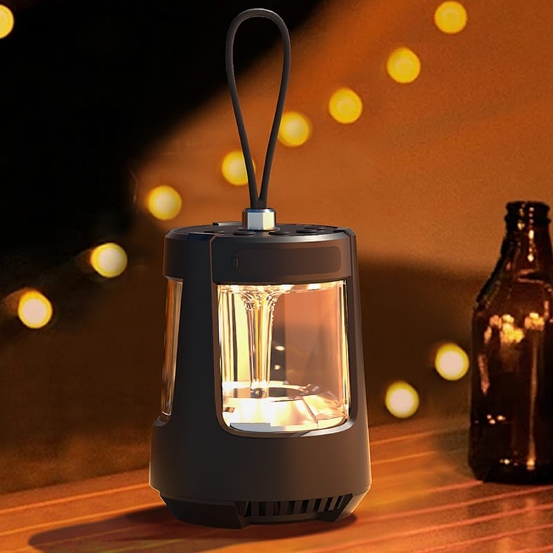 Campinglampe mit Bluetooth Speaker 2-in-1 – LED Outdoor Licht & Lautsprecher – Ansicht 3