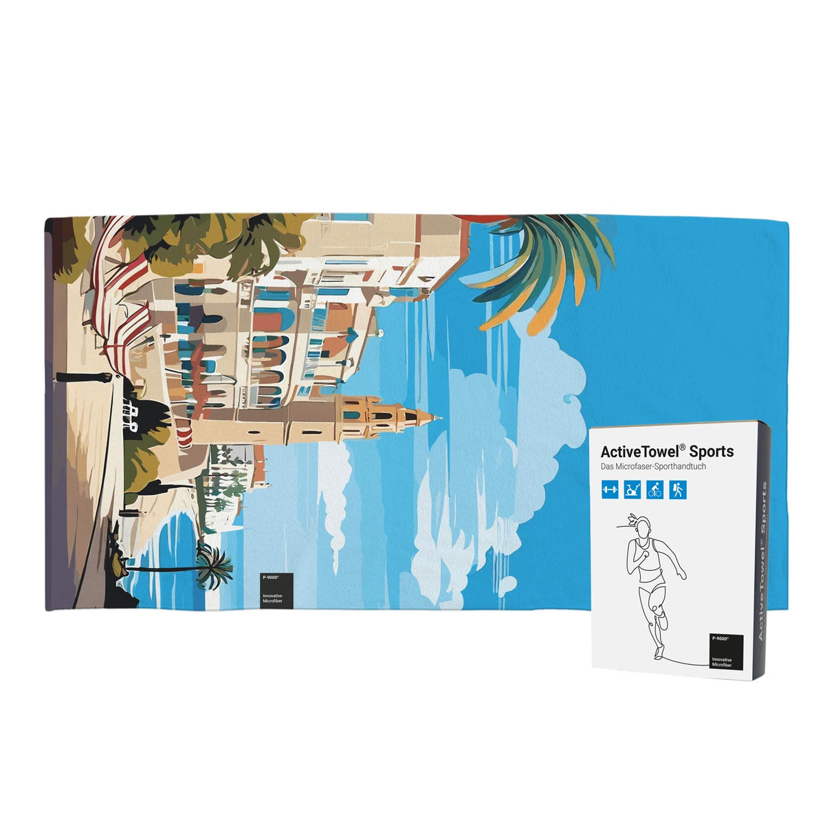 Serviette de sport ActiveTowel® 130x70 cm, pack tout compris