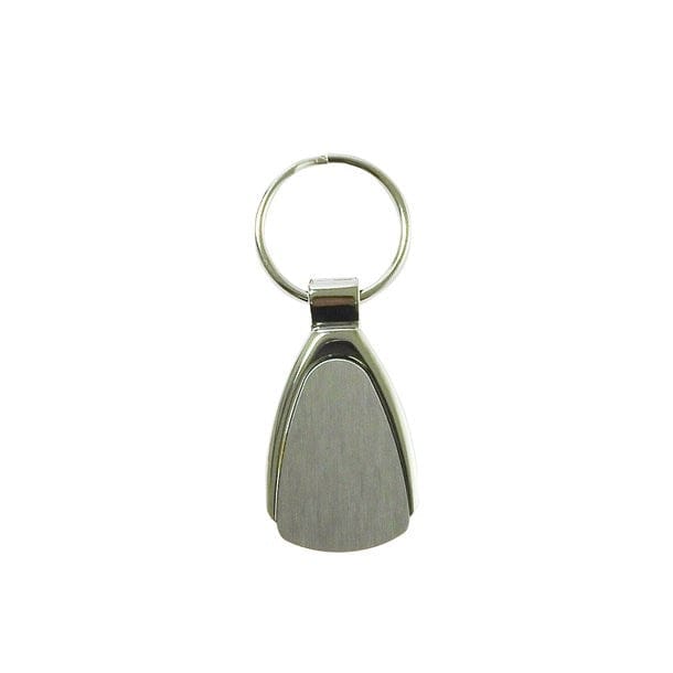 Step by Step Schlüsselanhänger aus Metall – oval, 5 x 3 cm