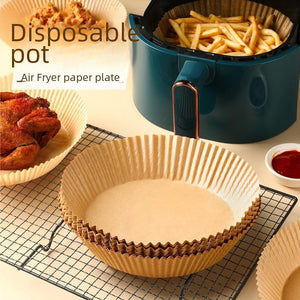 Beiges Backpapier für Airfryer in einem zweiten Anwendungsbeispiel