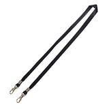 Gesichtsmasken Umhängeschnur in schwarz mit zwei silbernen Klammern
