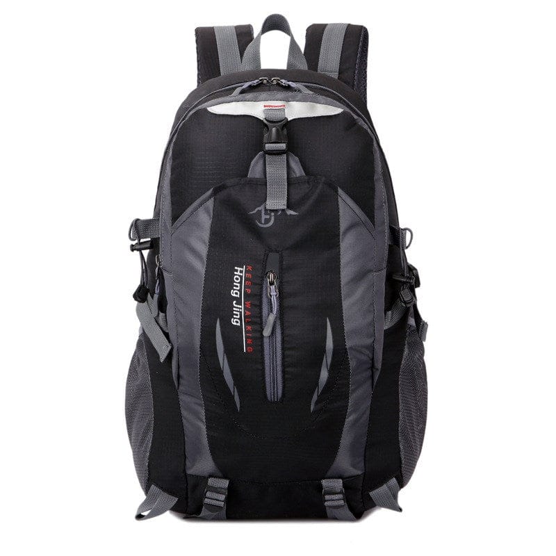 Grau-schwarzer Wanderrucksack von vorne