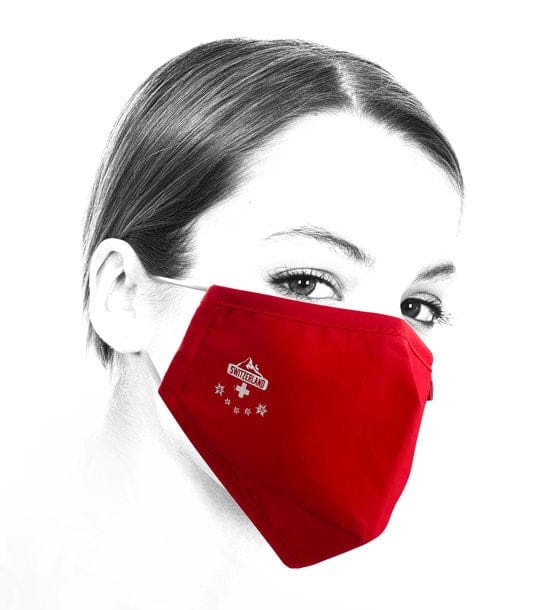 Swiss Ethno Elon Stoffmaske – Baumwolle, waschbar, Swissness-Design