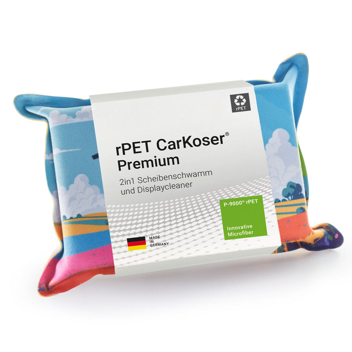 Éponge de nettoyage de vitres 2 en 1 Premium rPET CarKoser®, pack tout compris
