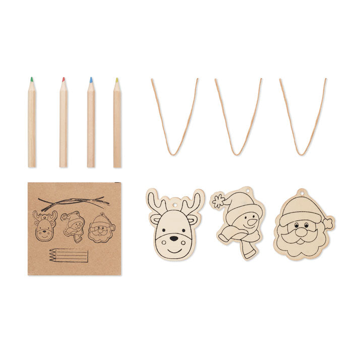 Kit de pendentifs en bois