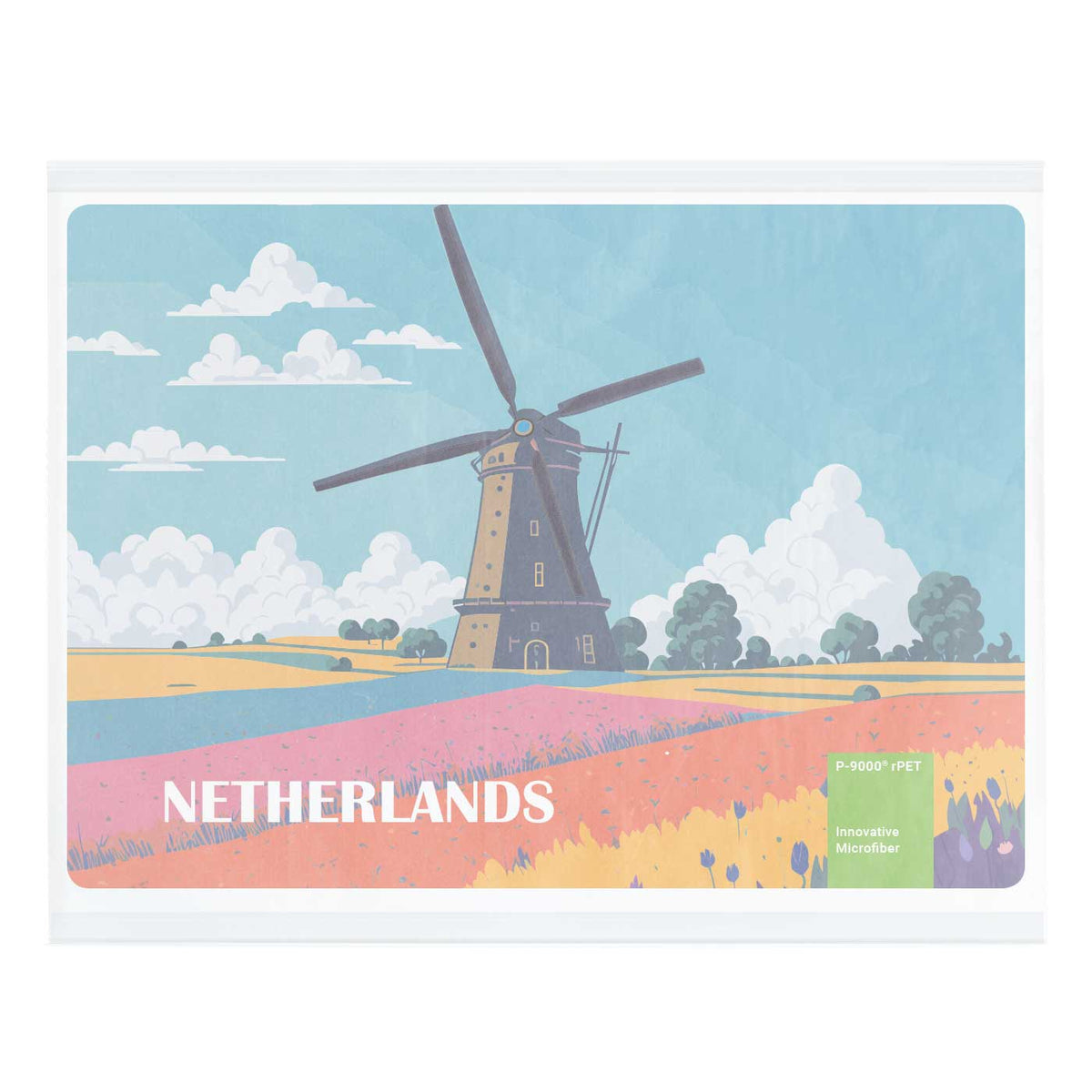 POLYCLEAN chiffonnette d'écran rPET 21x15 cm sous sachet parchemin, pack tout inclus