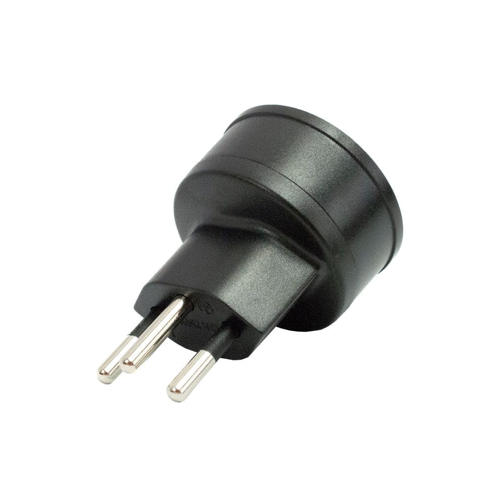 Schwarzer Deutschland zu Schweiz Steckdosen Adapter von hinten