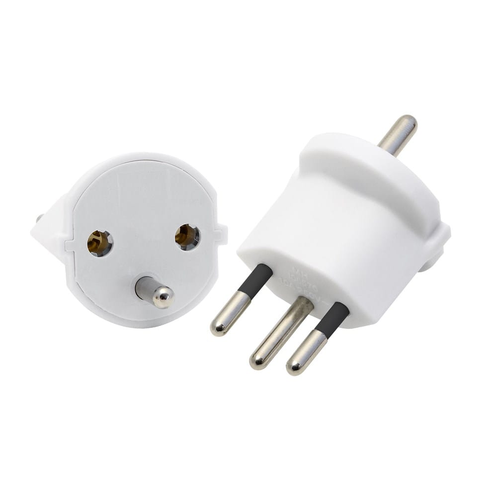 Weisser DE zu CH Steckdosenadapter